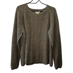 St. John's Bay Vintage 90s Olive Green Cable Knit Sweater Men's XL